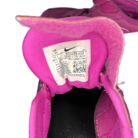 Nike Revolution Girl's Running Shoe Fuscia and Silver Size 1.5Y - Picture 7 of 8